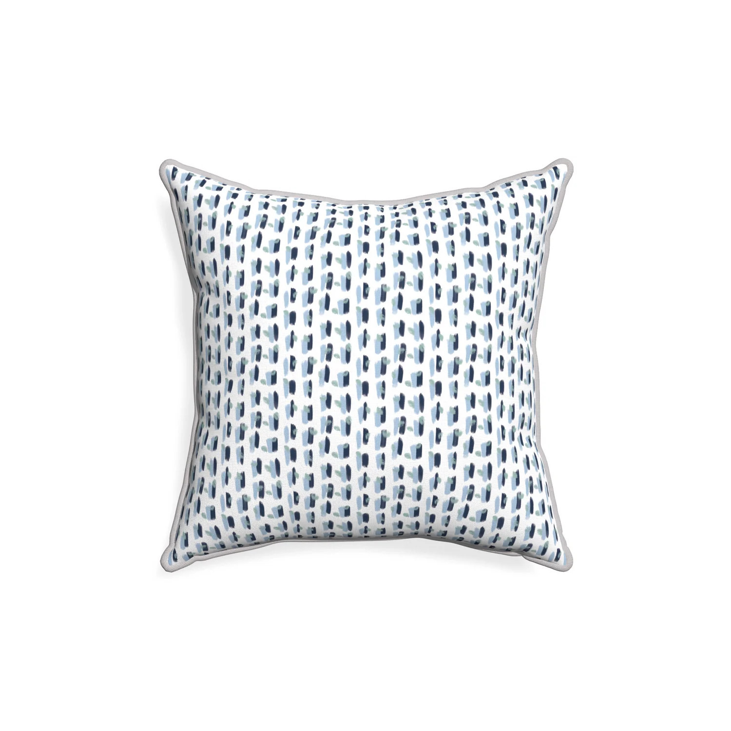 Custom White and Blue Poppy Pillow - Pepper Home | Pepper