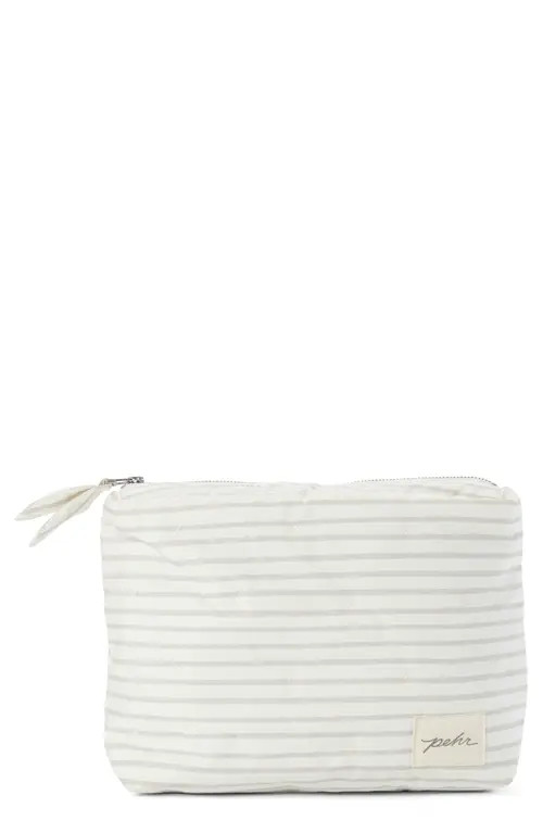 Pehr Water Resistant Coated Organic Cotton Pouch in Pebble at Nordstrom | Nordstrom