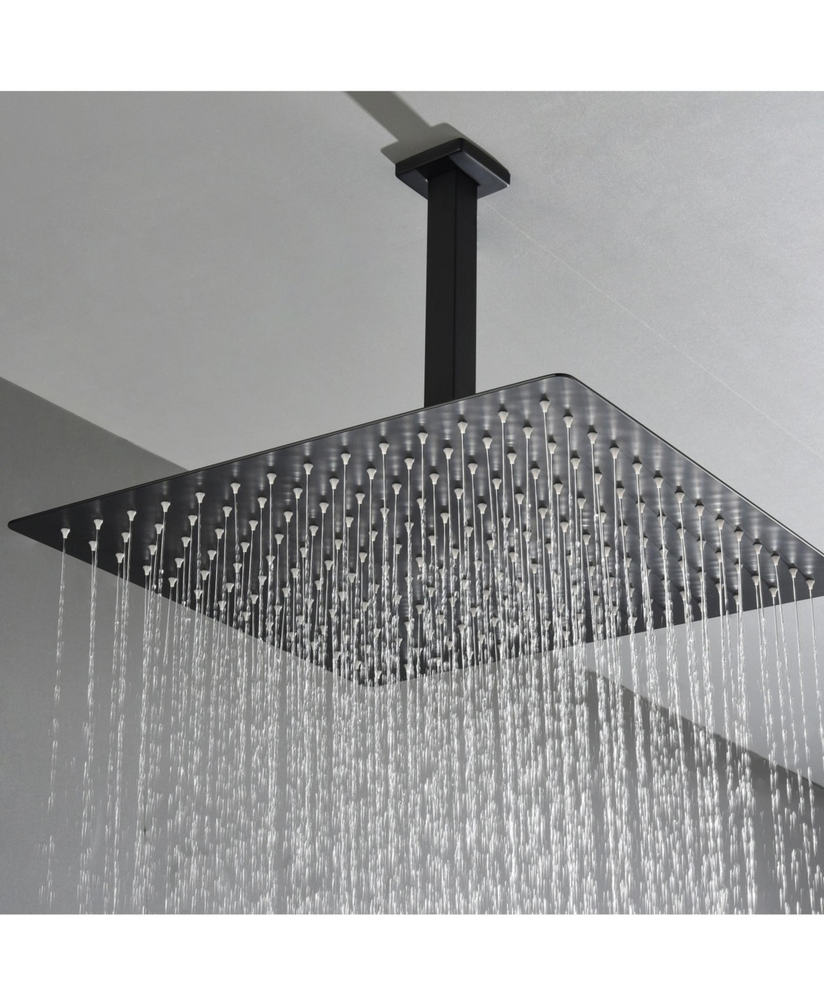 Rainsken 16" Matte Black Shower Head - Luxury Rainfall Showerhead with Self-Cleaning Nozzles, Universal Fit - Bathroom Upgrade | Macy's