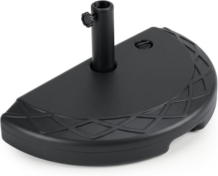 Giantex Half Round Patio Umbrella Base, 44 lbs Fillable Half Umbrella Stand with 1.5"-1.9" Pole A... | Amazon (US)