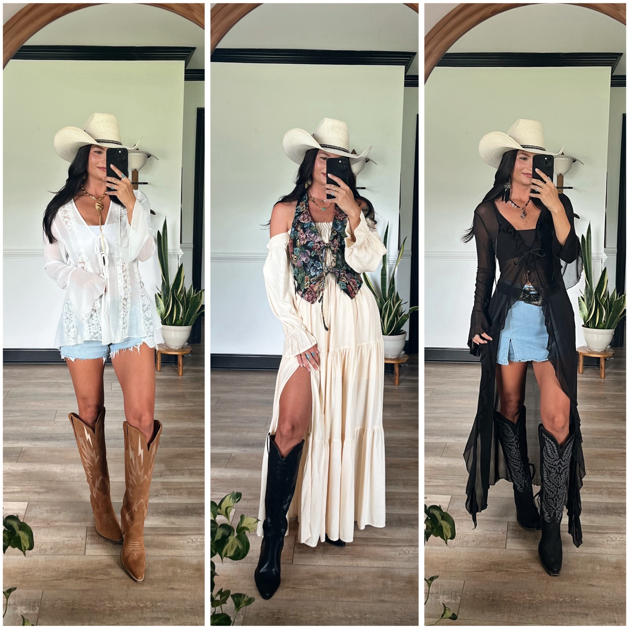 3 of my most recent concert series looks! All 3 are trendy, fun, and each have their own vibe! Code LORILYNN35 or LORIG30 to save on tie tapestry vest. Code LORI to save on denim skort 

#LTKFestival #LTKootd #LTKSeasonal