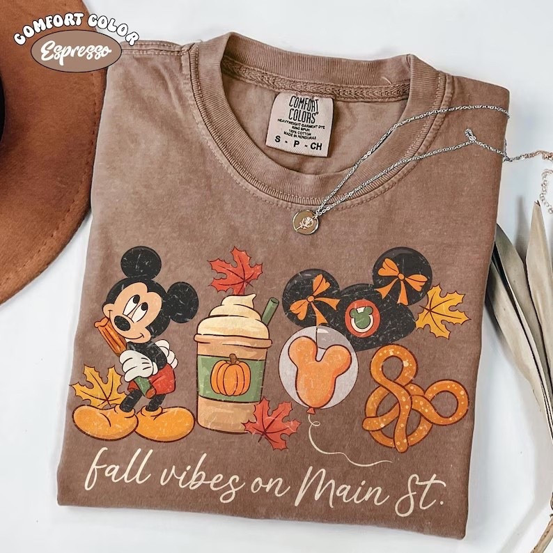 Retro Mickey Fall Vibes On Main Street Comfort Colors Shirt, Disney Pumpkin Autumn Thanksgiving Tee, WDW Disneyland Family Trip Gift 2026

#LTKmomlife #LTKSeasonal #LTKTravel