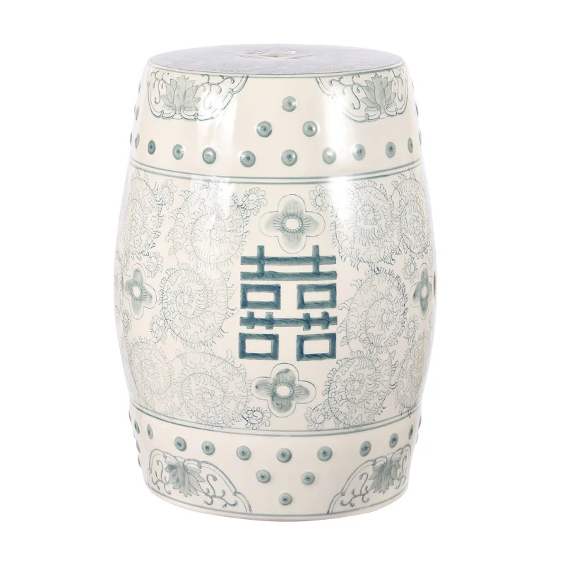 World Menagerie Galliher Double Happiness Chinoiserie Ceramic Garden Stool & Reviews | Wayfair | Wayfair North America