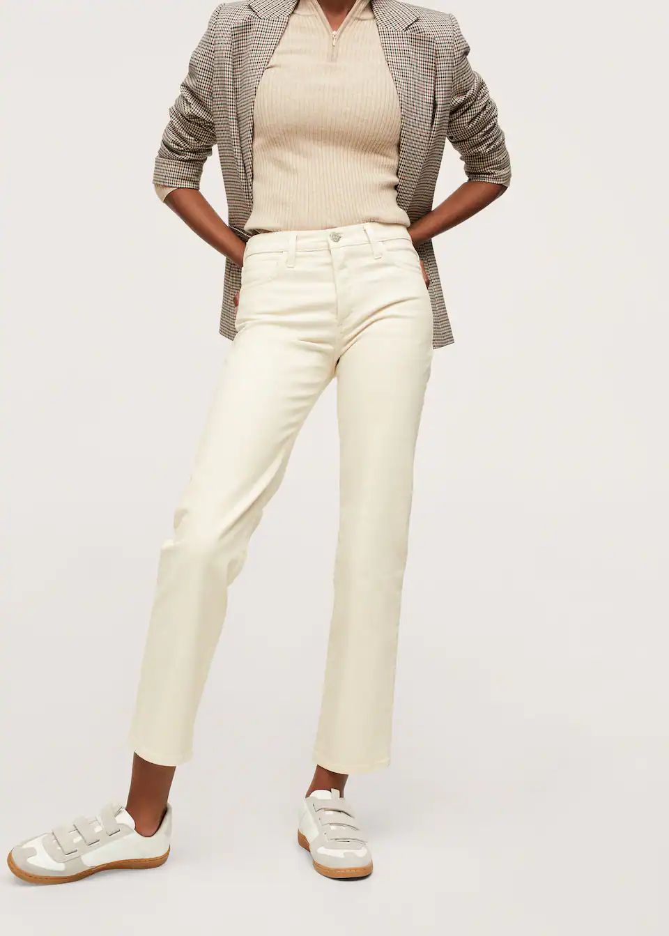 High waist straight jeans | MANGO (US)