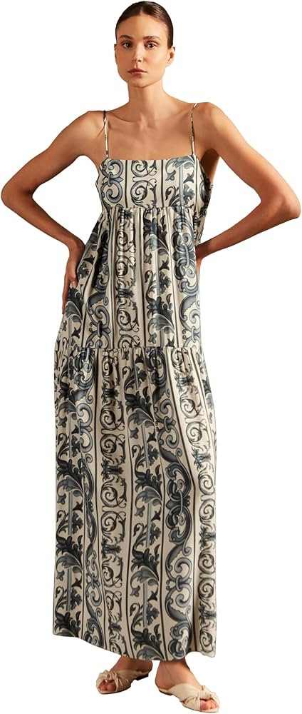 Amazon.com: Adriana Degreas, Hera Straps Long Dress, M, Blue : Luxury Stores | Amazon (US)