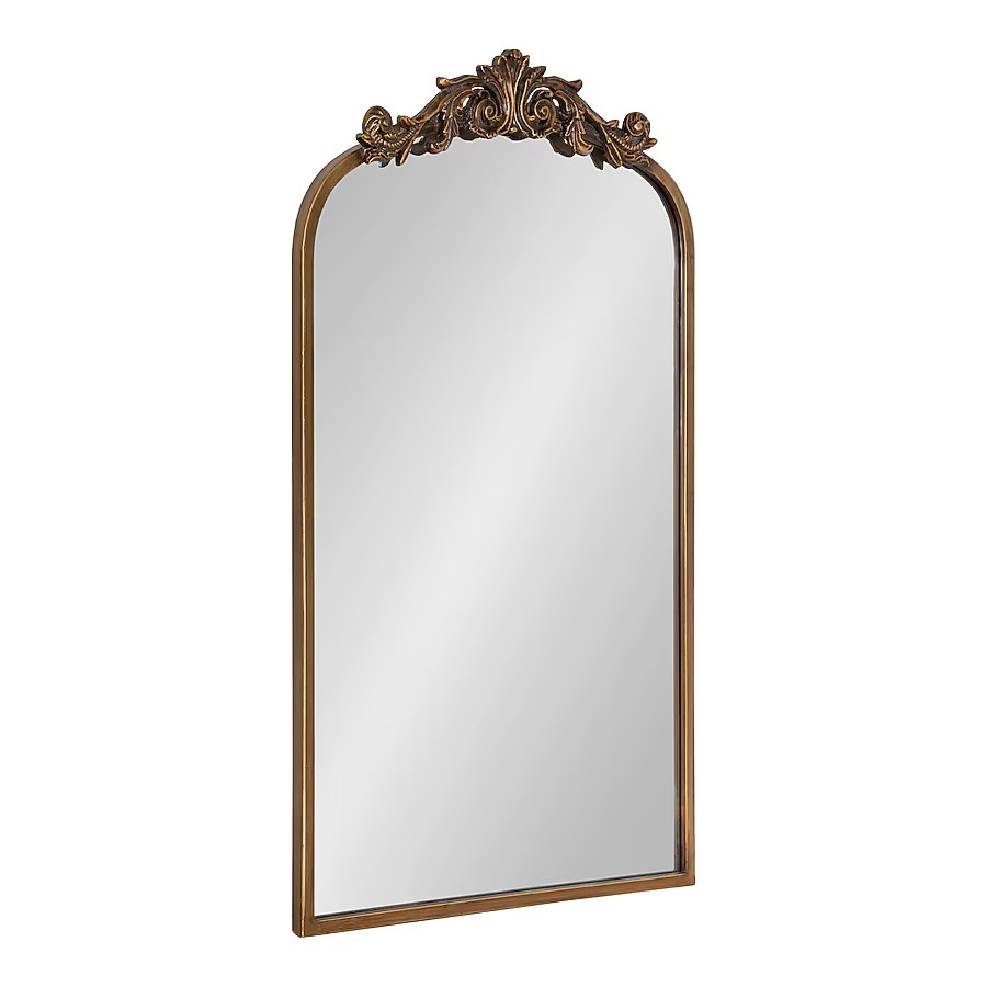Kate and Laurel Arendahl 19.0-Inches W x 30.75-Inches H Arch Gold Framed Wall Mirror | Lowe's