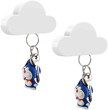 MoKo Magnetic Key Holder, [2 Pack] Magnetic Key Rack Organizer Hooks with Adhesive Magnetic Key R... | Amazon (US)