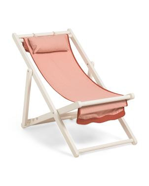 36in Teak Wood Frame Rivie Sling Chair | TJ Maxx