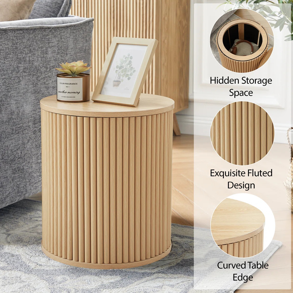 Fluted Round End Tables | Wayfair North America