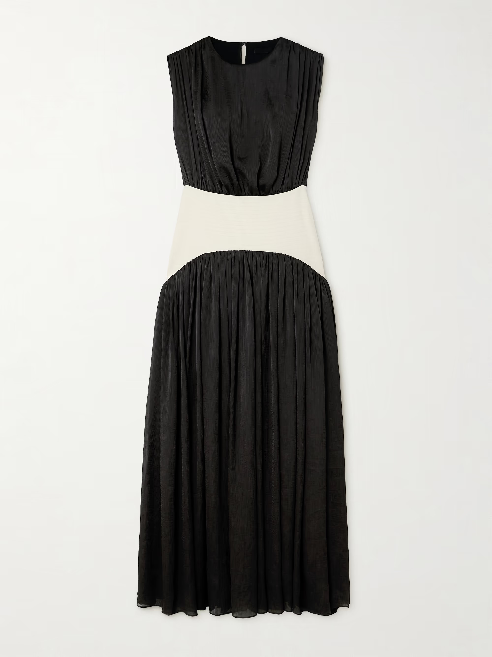 Suri paneled twill and crinkled-voile maxi dress | NET-A-PORTER (UK & EU)