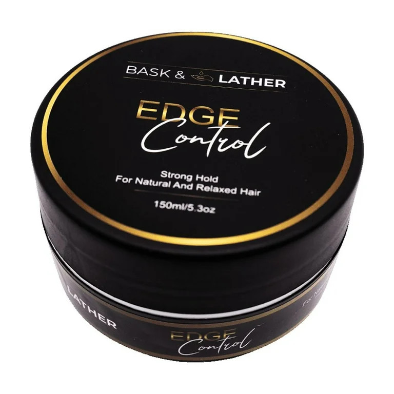 BASK & LATHER Edge Control Hair Gel, Strong Hold, Thick Edges, Styling Gel, Non-Greasy, Non-Flaki... | Walmart (US)