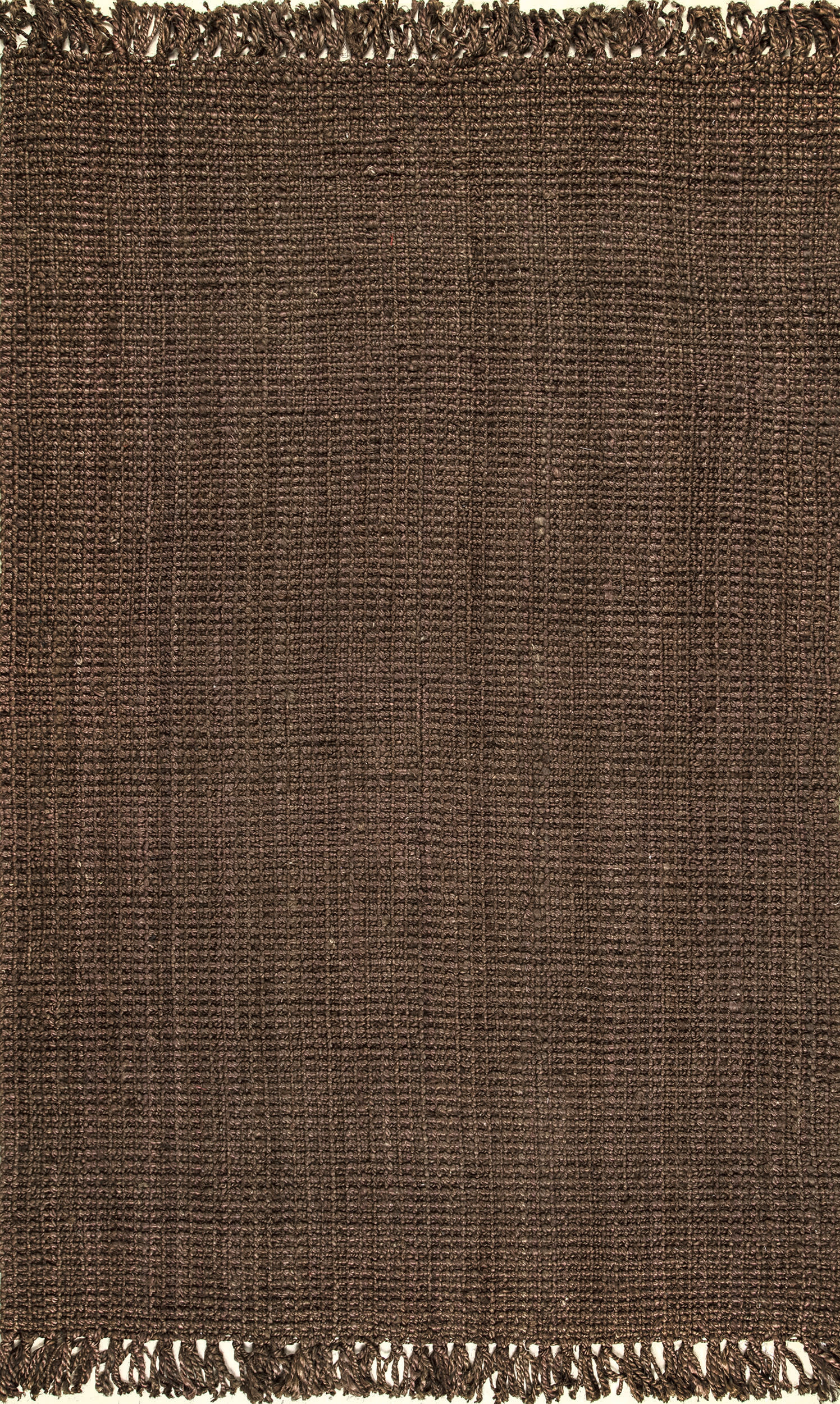 Chunky Jute Tasseled Rug | Chocolate | Rugs USA