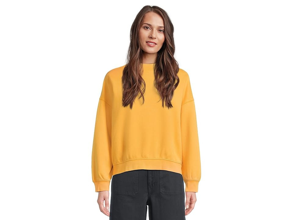 Madewell Vintage Mockneck Sweatshirt Women's Sweatshirt Pollen : LG (Women's 10-12), Cotton/Polyester | Zappos