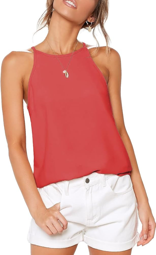 LouKeith Womens Tank Tops Casual Flowy Printed Vest Shirts Sleeveless Cotton Soft Summer Tees Blo... | Amazon (US)