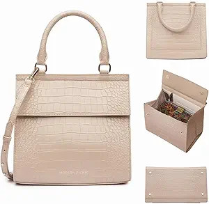 Modern Picnic Vegan Leather Medium Lunch Bag for Women, Cooler Lunch Bag for Women, Easily Wipeab... | Amazon (US)