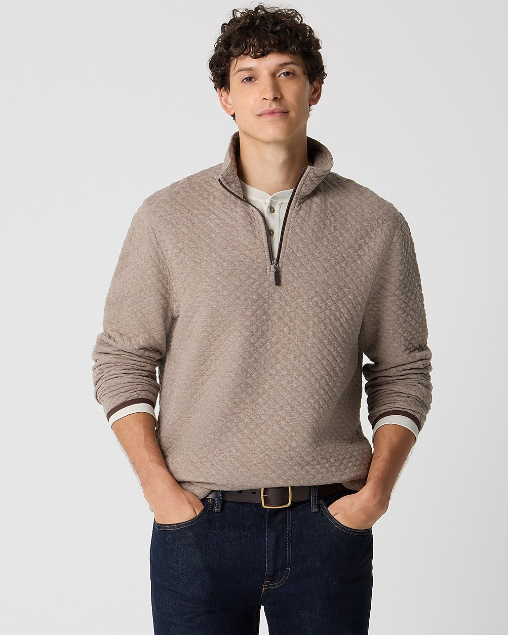 Quilted quarter-zip | J.Crew Factory