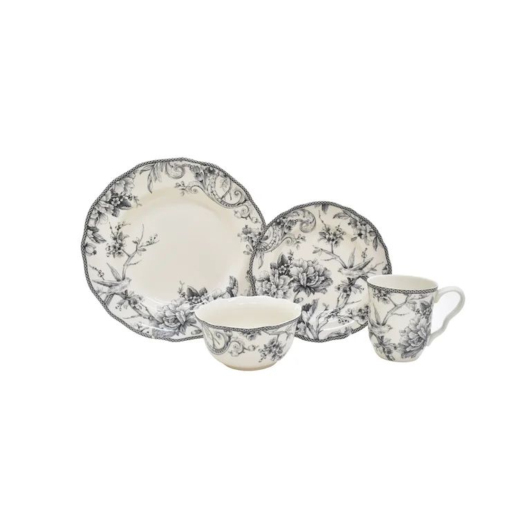 Edmund Porcelain China Dinnerware - Set of 16 | Wayfair North America