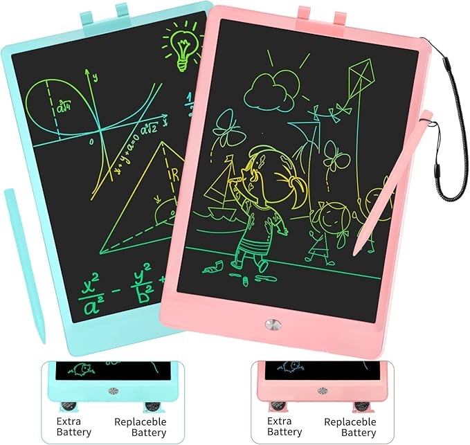 PYTTUR 2 Pack LCD Writing Tablet for Kids 10 Inch Reusable Drawing Pad Colorful Toddler Writing B... | Amazon (US)