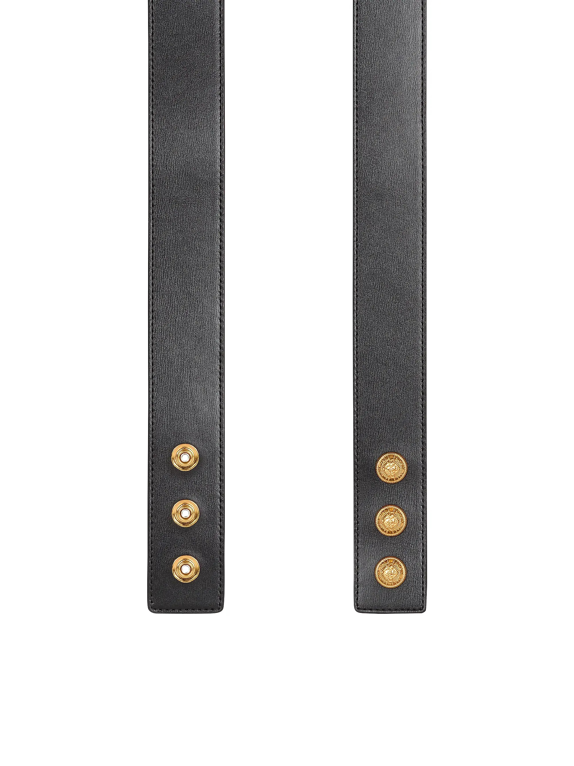 Balmain Double Snail Leather Belt | Saks Fifth Avenue | Saks Fifth Avenue