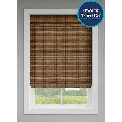 LEVOLOR Trim+Go 24-in x 64-in Cinnamon Light Filtering Cordless Bamboo Roman Shade Lowes.com | Lowe's