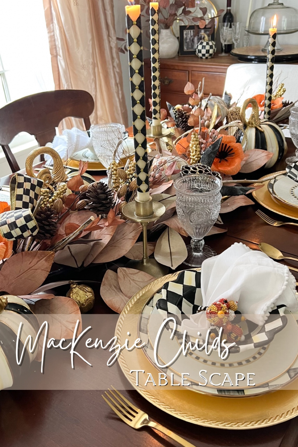 MacKenzie Childs Fall Table Scape fall, Mackenzie Childs, dinner, plate, salad plate, candle, garland, pumpkin 

#LTKhome #LTKSeasonal #LTKHoliday