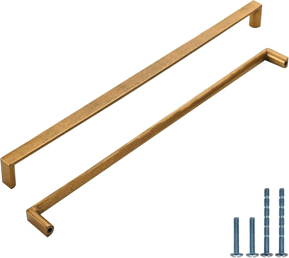 KNOKLOCK 6 Pack 12-3/5 Inch(320mm) Kitchen Cabinet Handles Antique Brass Cabinet Pulls Vintage Re... | Amazon (US)