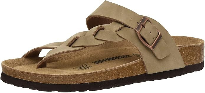 CUSHIONAIRE Women's Libby Cork footbed Sandal with +Comfort and Wide Widths Available, | Amazon (US)