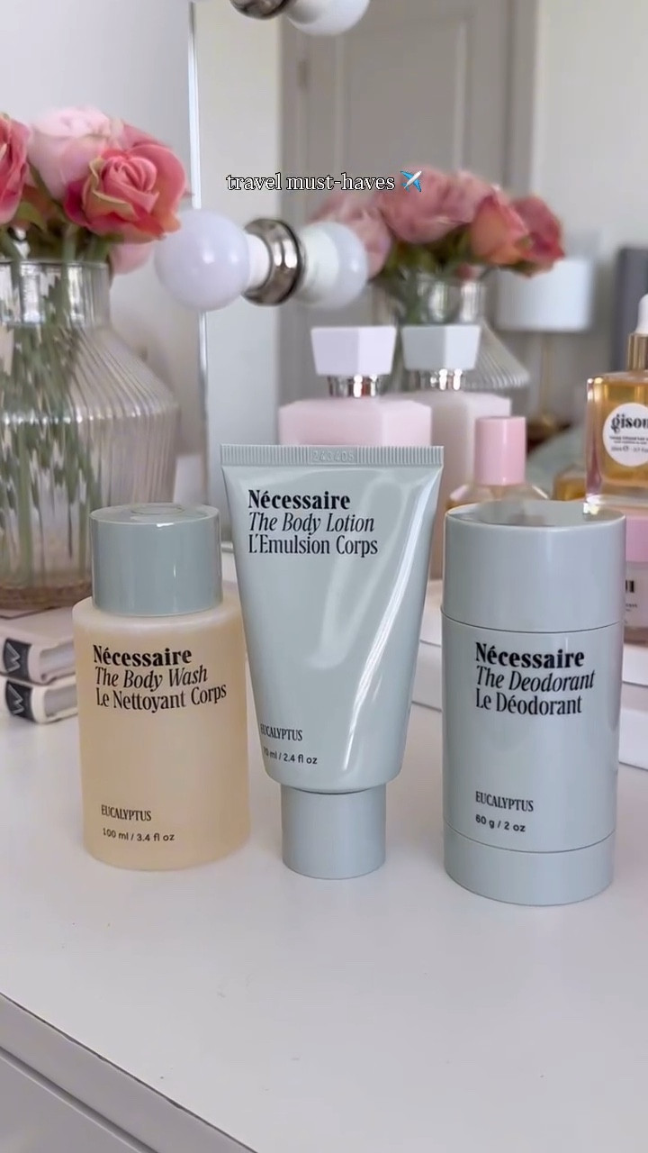 my must-have travel kit is the @necessaire eucalyptus body essentials set. bringing this with me on my weekend getaway ✈️

what’s in my toiletries bag, travel makeup bag, aesthetic beauty, makeup collection, makeup essentials, pack my bag, toiletries, toiletries bag

#whatsinmybag #makeupbag #asmrmakeup #beautyessential #selfcare #asmr #asmrpackaging #foryou #prettythings #girlygirl #beautyobsessed #cleangirl #skincare #explore #fyp
