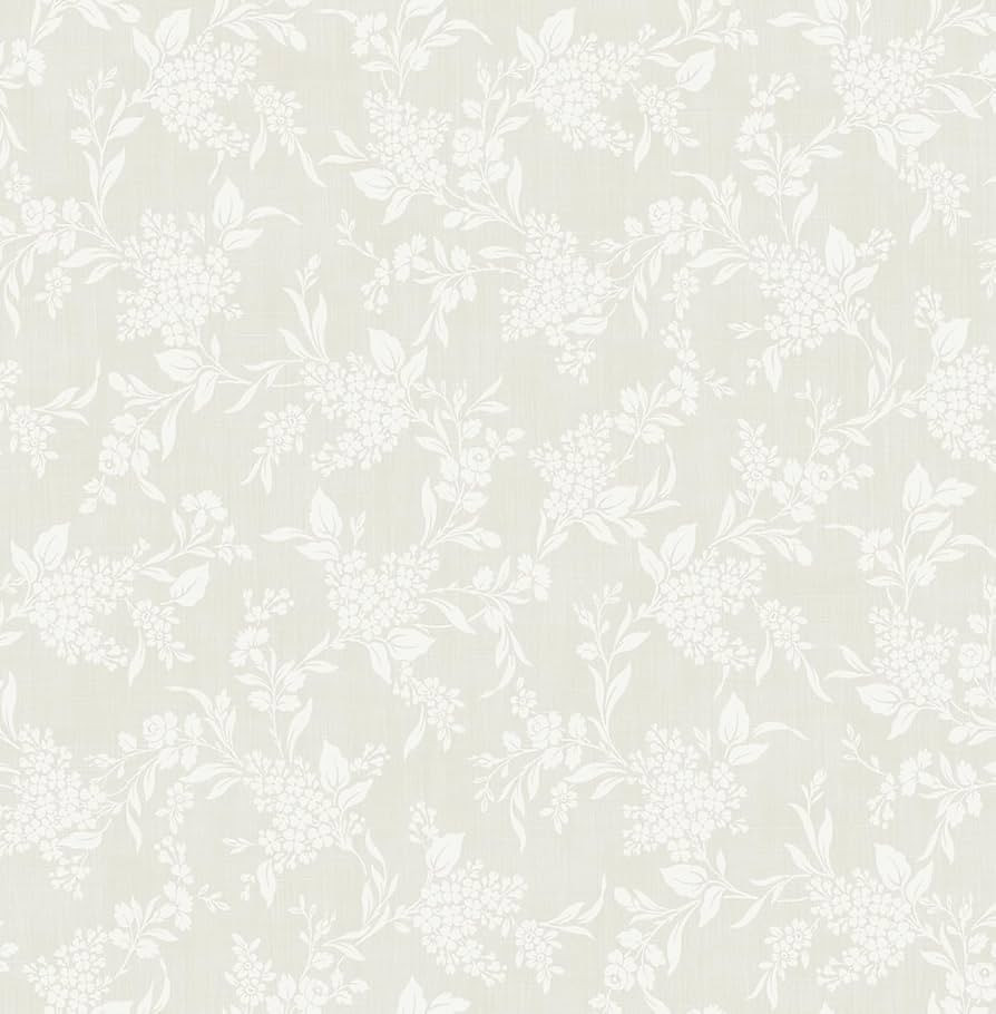 NextWall Tonal Floral Peel and Stick Wallpaper (Neutral) | Amazon (US)