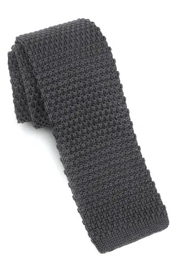 Men's 1901 Skinny Knit Tie, Size Regular - Grey | Nordstrom