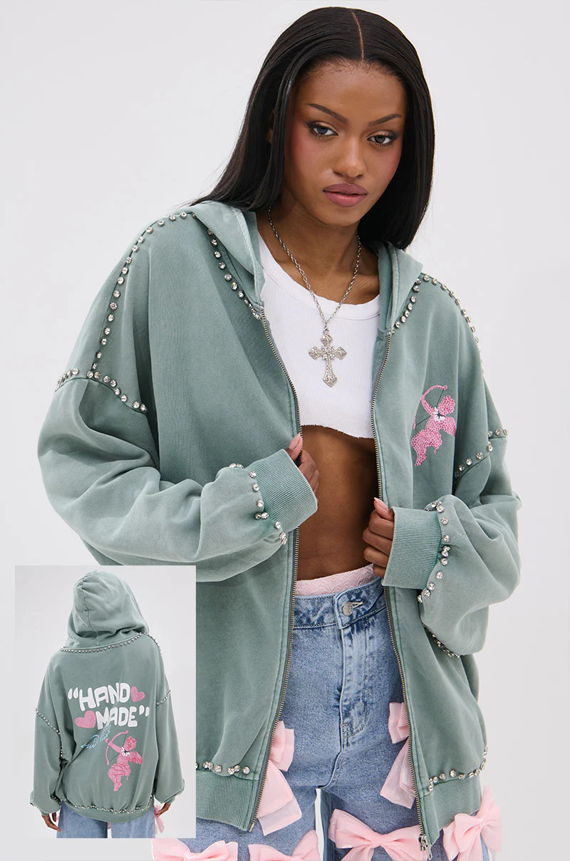 HAND MADE ZIP UP SWEATSHIRT | AKIRA