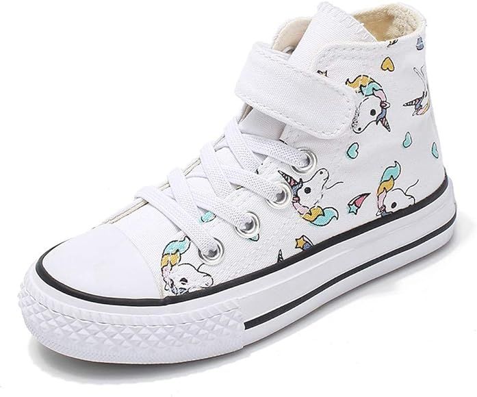 LB LAWBUCE Toddler Little Girls High Top Sneaker Casual Canvas Shoes | Amazon (US)