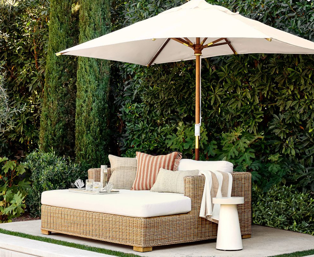 Huntington Wicker Outdoor Daybed customization options outdoor summer furniture daybed poolside back patio outdoor seating 

 #LTKHome