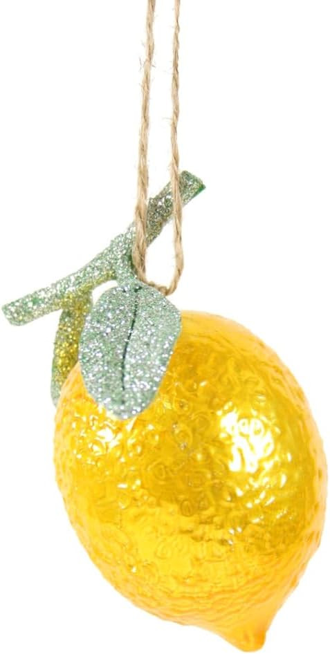 The Bridge Collection Glass Lemon Ornament - Yellow Lemon Fruit Ornament for Holiday Decor - Citr... | Amazon (US)