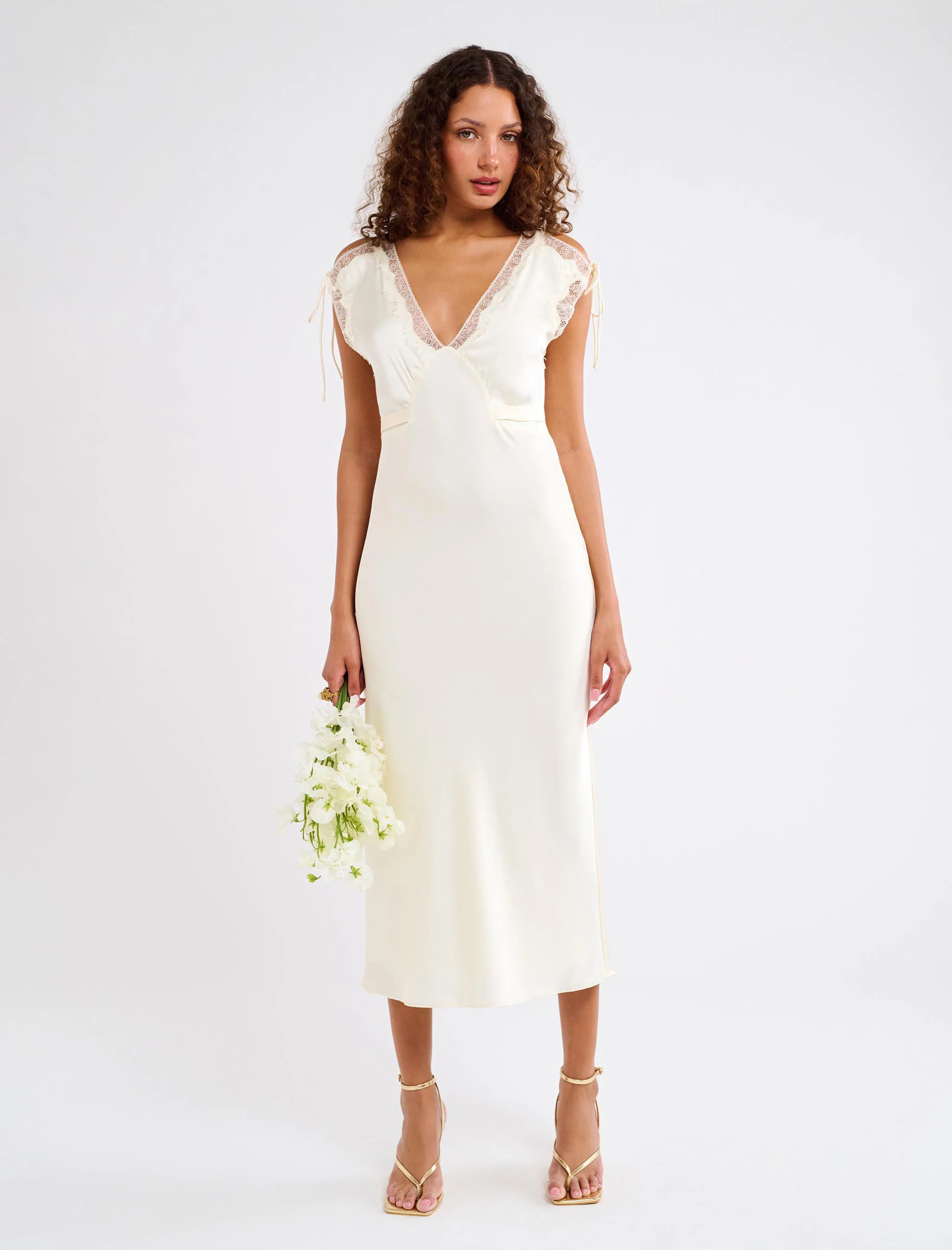 Monarch Midi Dress | Cream | Rumored