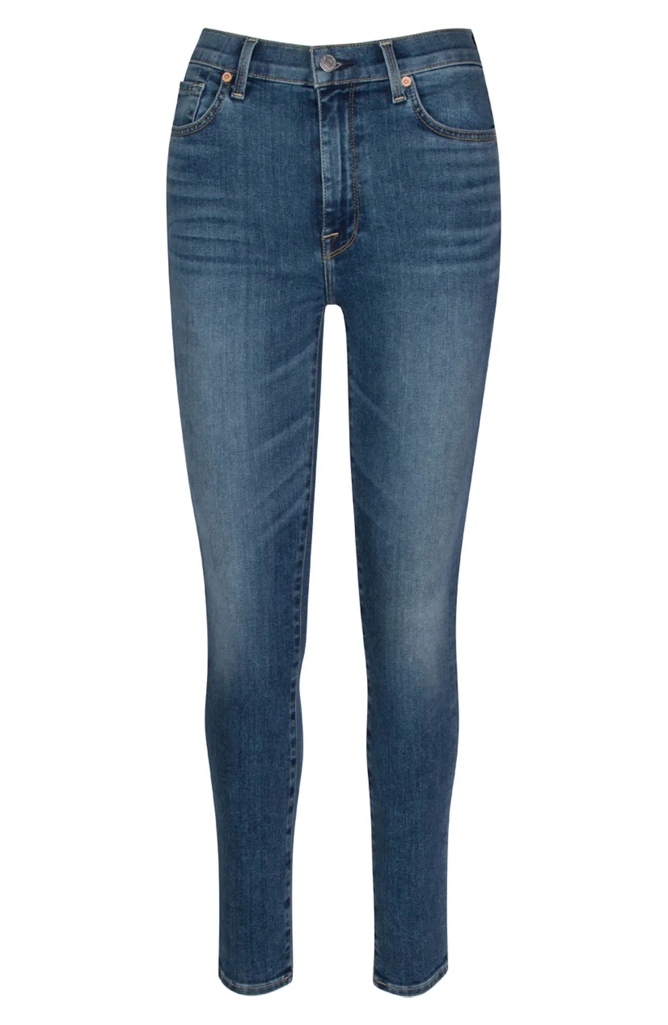 Women's Seven The Aubrey Ultra High Waist Ankle Skinny Jeans, Size 25 - Blue | Nordstrom