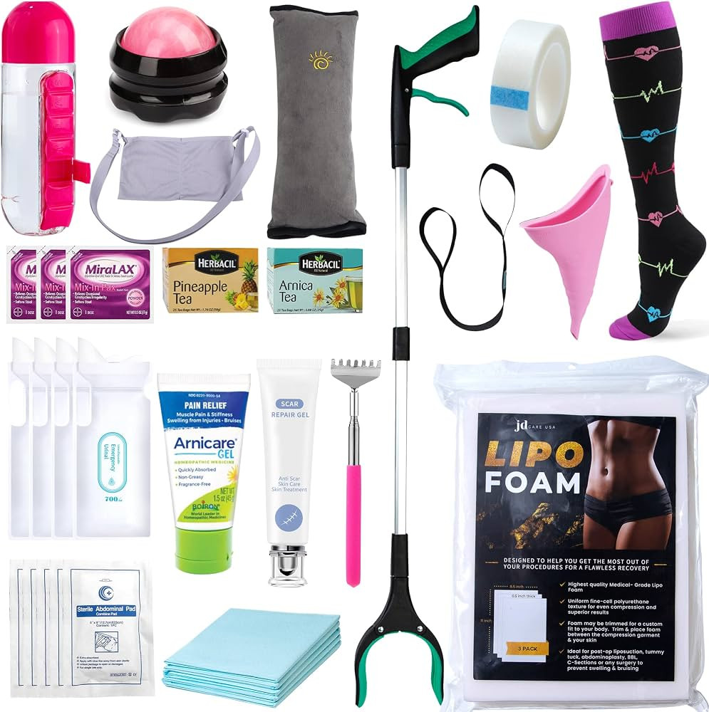 Tummy Tuck Post Surgery Supplies Kit with Recovery Must Haves for Mommy Makeover Abdominoplasty (... | Amazon (US)