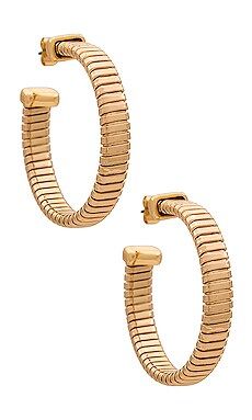 Ettika Coil Hoop Earrings in Gold from Revolve.com | Revolve Clothing (Global)