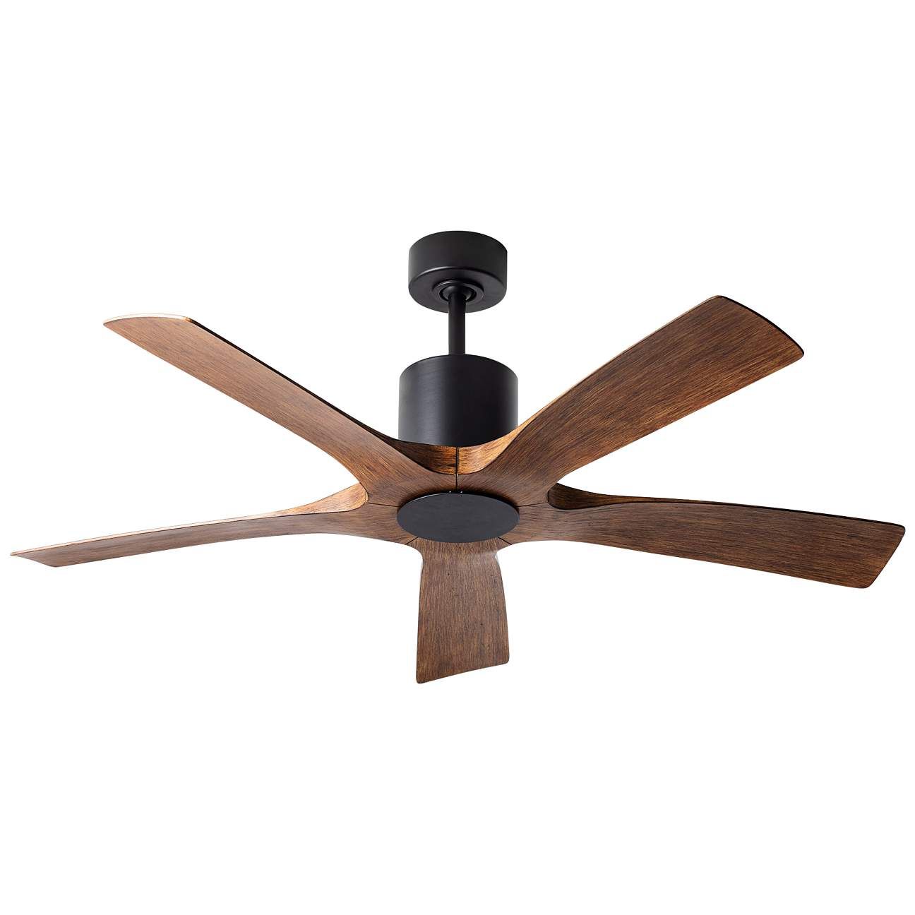 54" Modern Forms Aviator Matte Black 5-Blade Outdoor Smart Ceiling Fan | Lamps Plus