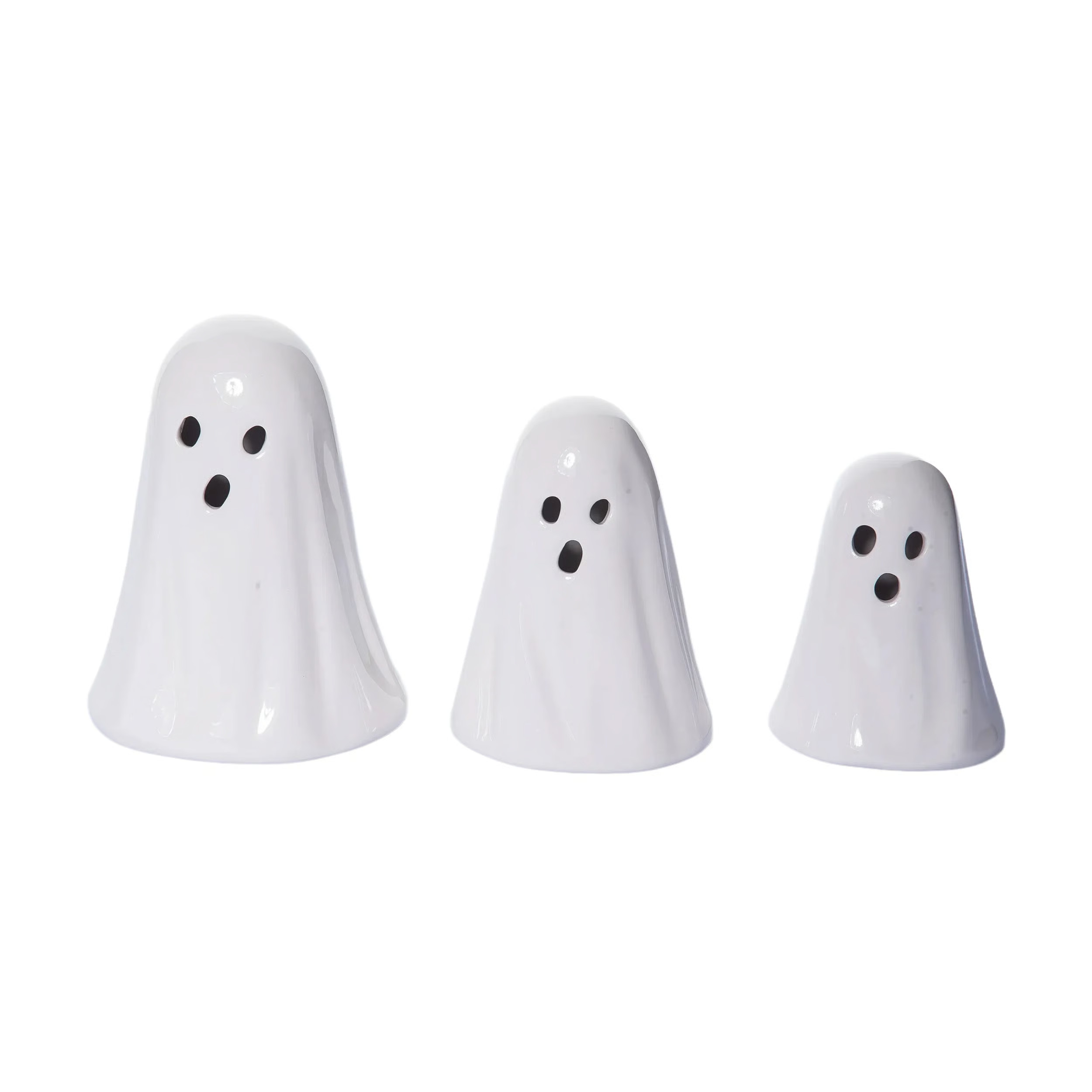 The Holiday Aisle® Dolomite 7 in. White Halloween Ghost Set of 3 | Wayfair | Wayfair North America