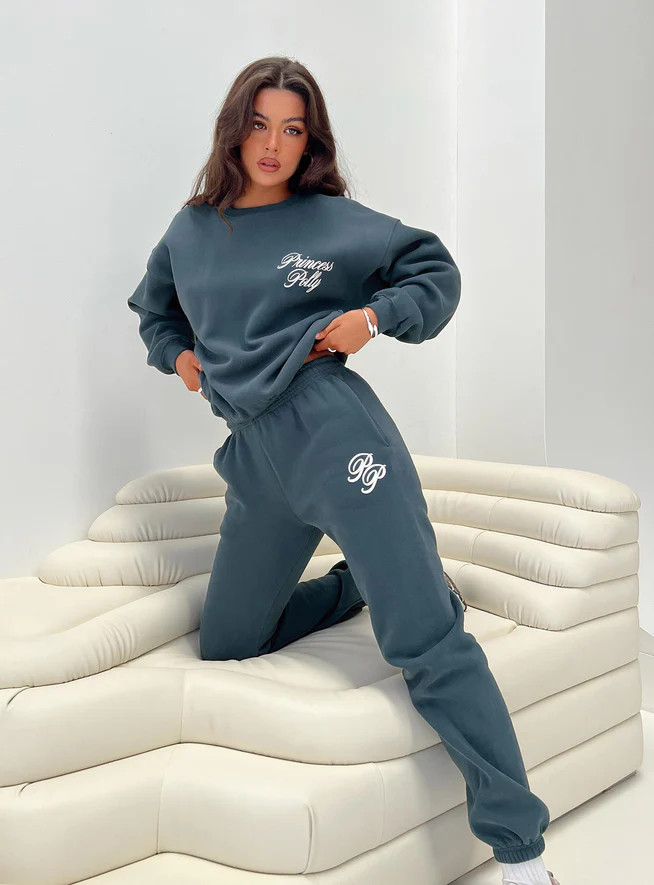 Princess Polly Track Pant Navy / White | Princess Polly US
