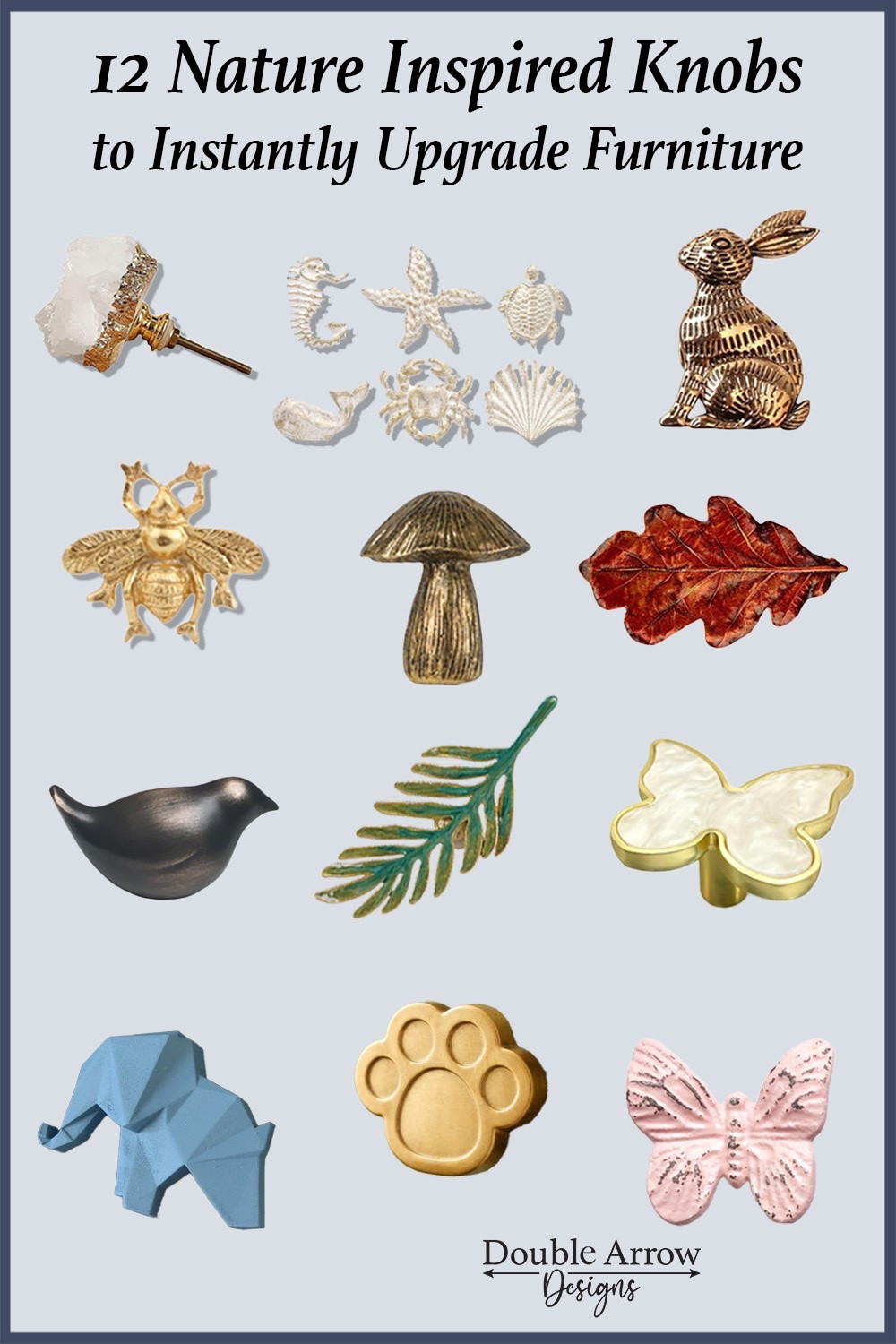 Nature inspired knives are an easy way to add personality to furniture. These decorative knobs add character to dressers, cabinets, and DIY furniture makeovers.

#LTKHome