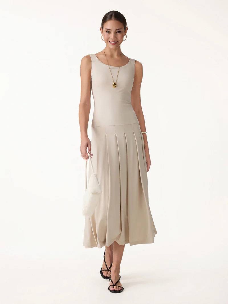 CoolTouch Multi-Wear Pleated Midi Bra Dress | OGLmove