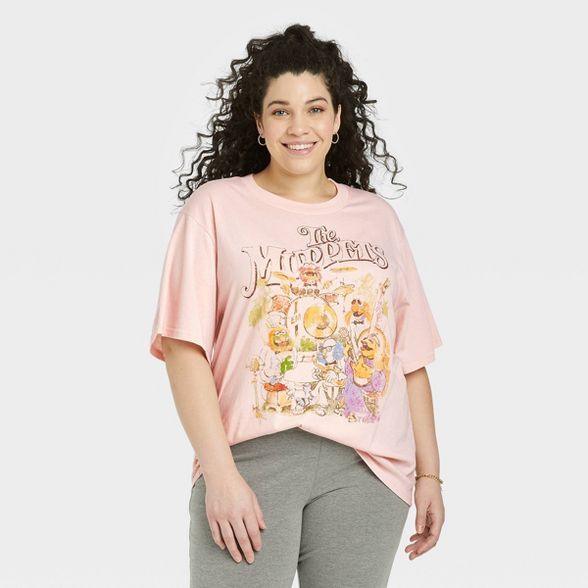 Women's The Muppets Short Sleeve Graphic T-Shirt - Pink | Target