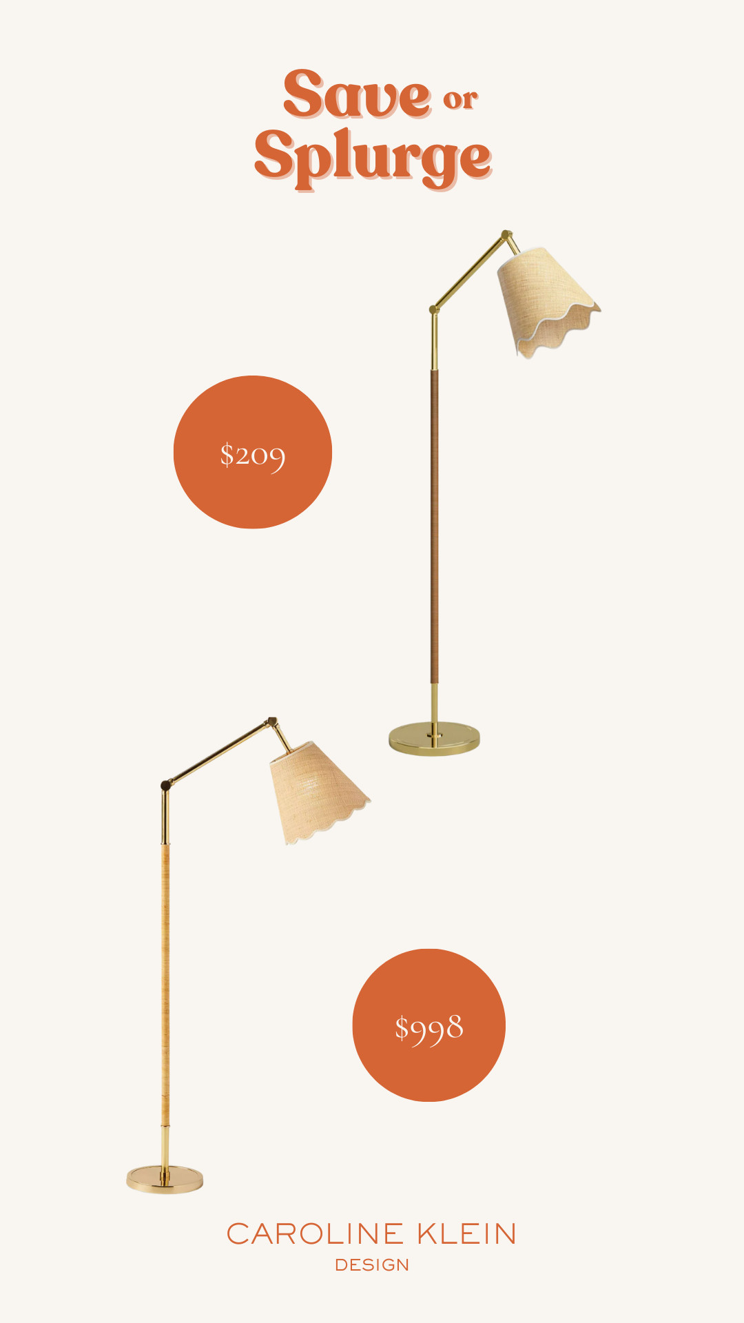 Save or Splurge: Raffia Scalloped Floor Lamp 

 #LTKHome