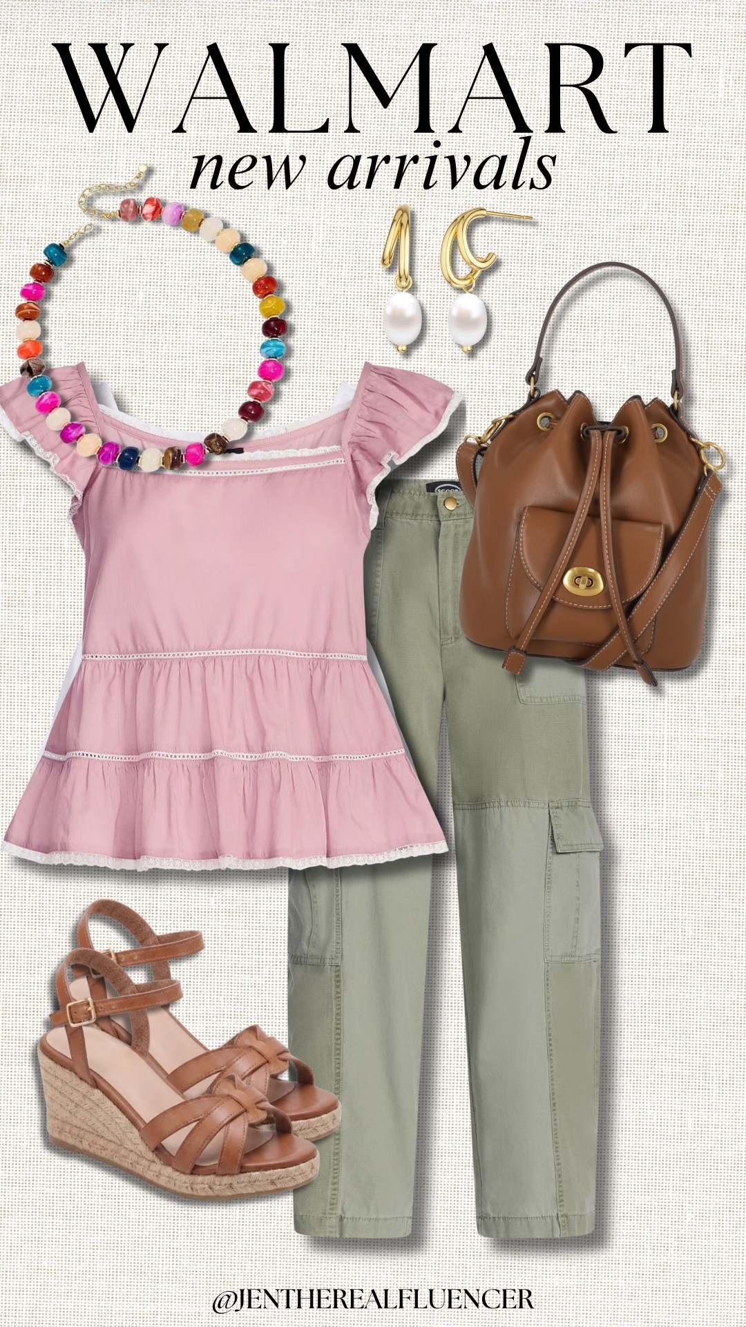 Walmart New Arrivals!

Rose Flowy Lace Cotton Top, Green Cargo Barrel Pant, Brown Drawstring Handbag, Brown Espadrille Sandals, Colorful Beaded Necklace 

 #LTKootd #LTKWorkwear #LTKTravel
