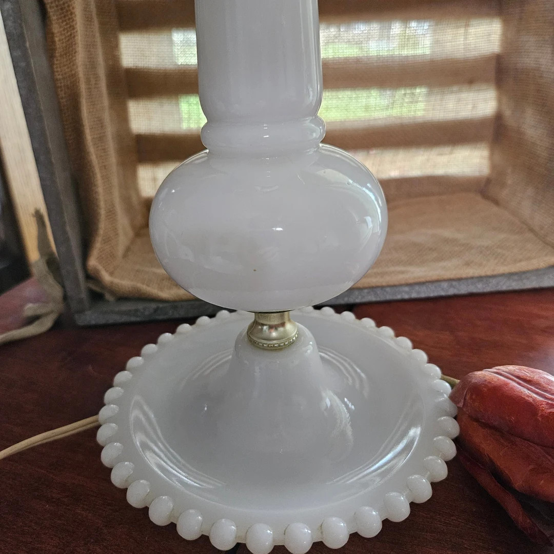 Milk Glass Hobnail Bedside Lamp NO SHADE Base ONLY Vintage Table Lamp 1970s Lamp #5 | Etsy (US)