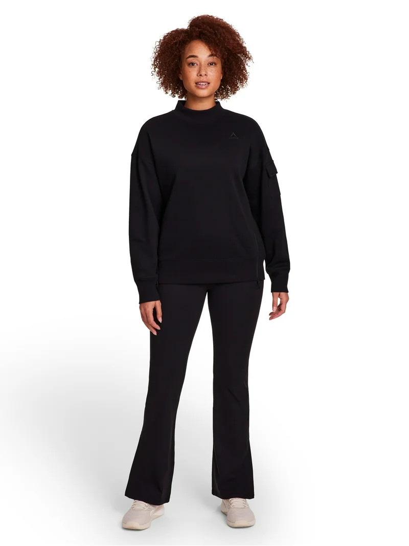 Reebok Women's & Women's Plus Transition Mock Neck Sweatshirt, Sizes XS-4X | Walmart (US)