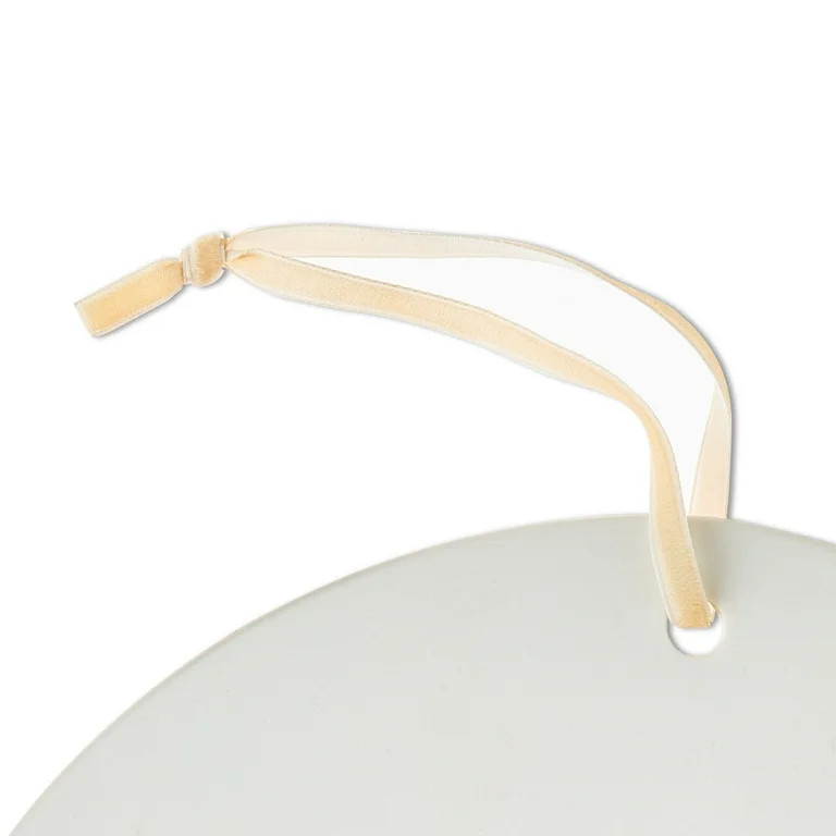 Stoneware Merry Christmas Hanging Decoration, White, 10", by My Texas House | Walmart (US)