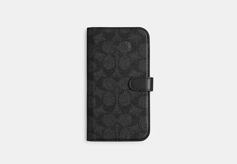 Iphone 15 Pro Max Folio In Signature Canvas | Coach Outlet CA